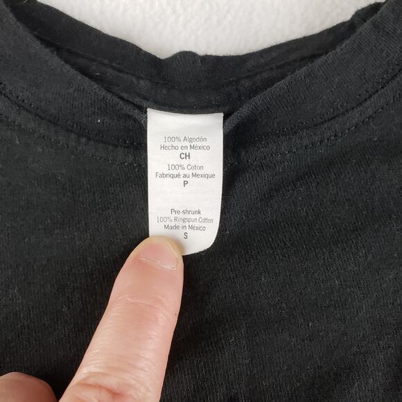 Upper Playground Shirt Womens Small Black Cassette Tape Short Sleeve 100% Cotton - Picture 7 of 8